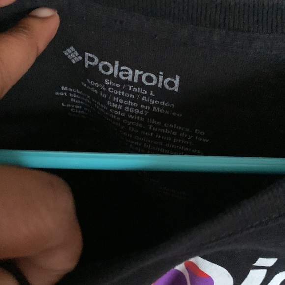 black sorta cropped long sleeve shirt - Picture 3 of 3